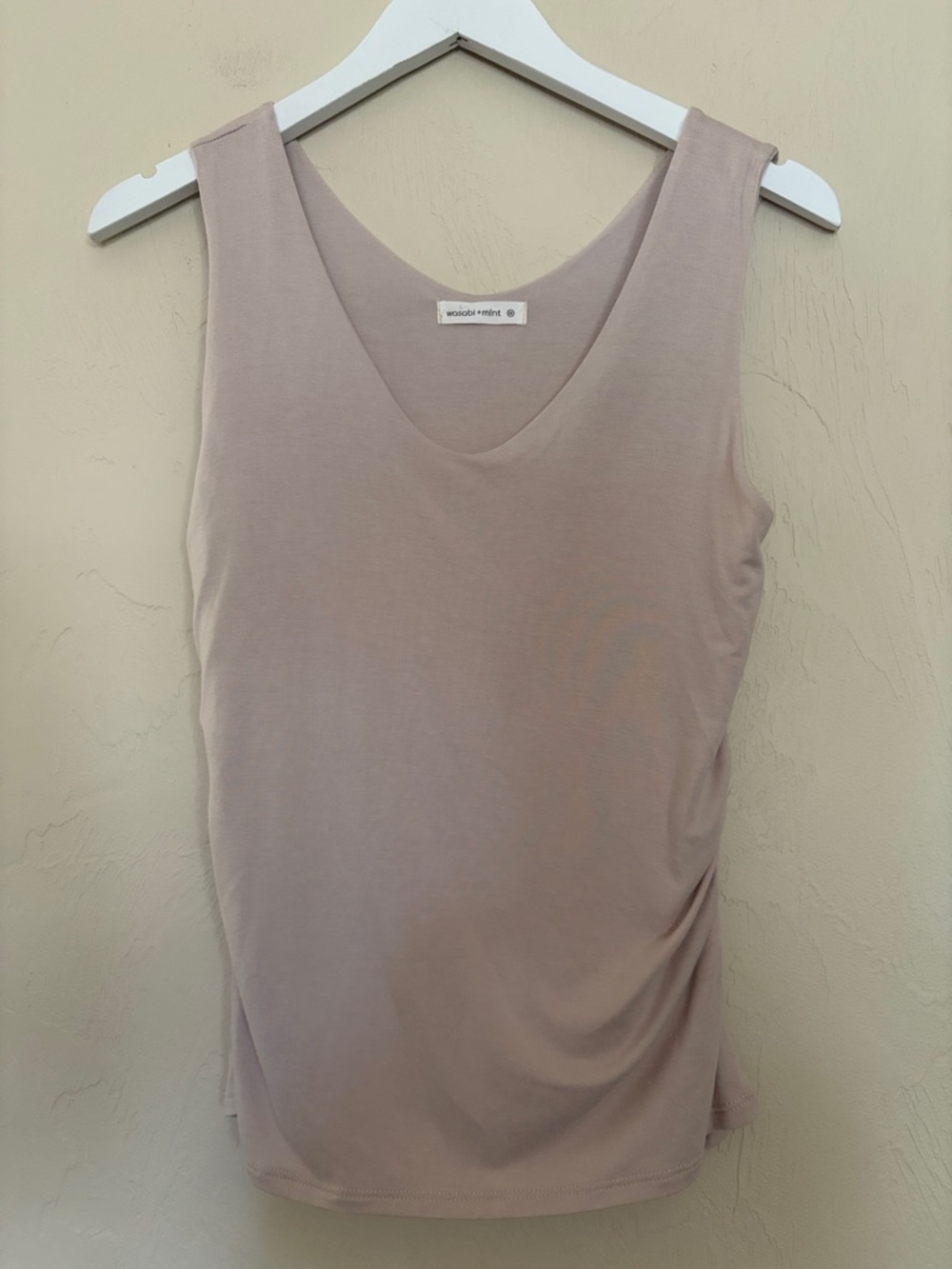 Wasabi + Mint Beige Soft Sleeveless V-Neck Tank. Never Worn! NWOT!